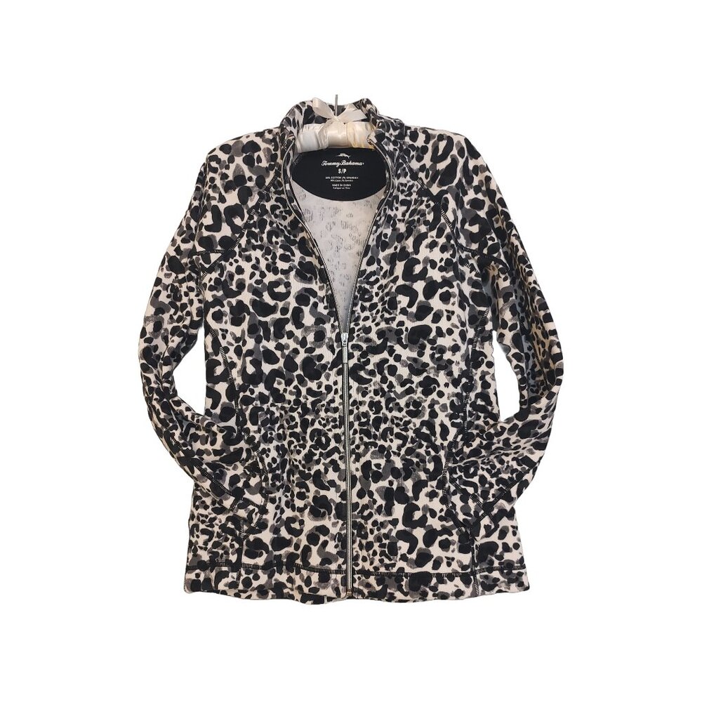 Tommy Bahama Aruba Lagoon Leopard Full-Zip Sweatshirt Women